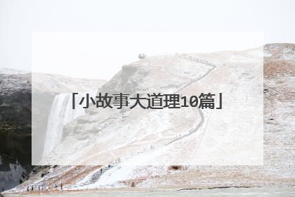 小故事大道理10篇