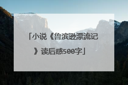 小说《鲁滨逊漂流记》读后感500字