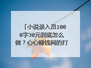 小说录入员1000字30元到底怎么做？心心赚钱网的打字兼职真的吗