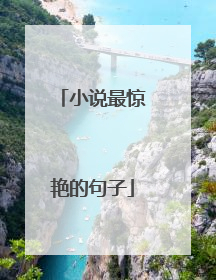 小说最惊艳的句子
