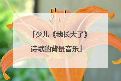 少儿《我长大了》诗歌的背景音乐