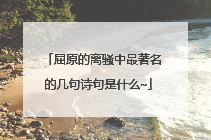 屈原的离骚中最著名的几句诗句是什么~