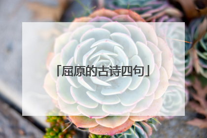 屈原的古诗四句