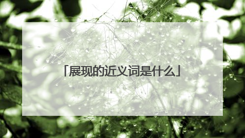 展现的近义词是什么