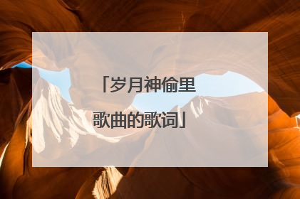 岁月神偷里歌曲的歌词