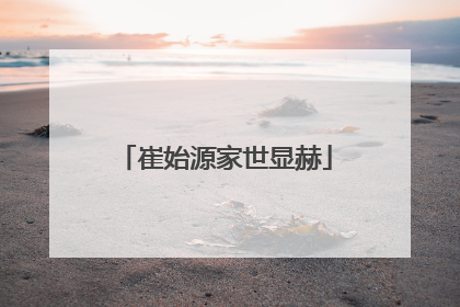 崔始源家世显赫