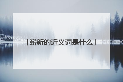 崭新的近义词是什么