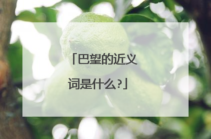 巴望的近义词是什么?