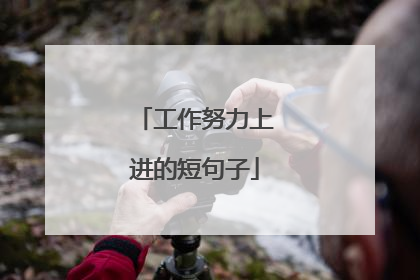 工作努力上进的短句子