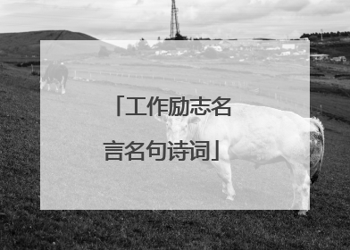 工作励志名言名句诗词