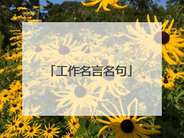 工作名言名句