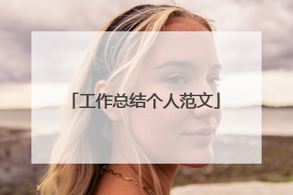 工作总结个人范文