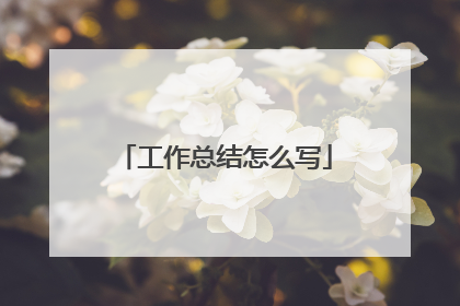 工作总结怎么写