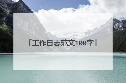 工作日志范文100字