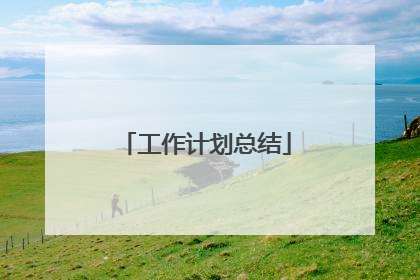 工作计划总结