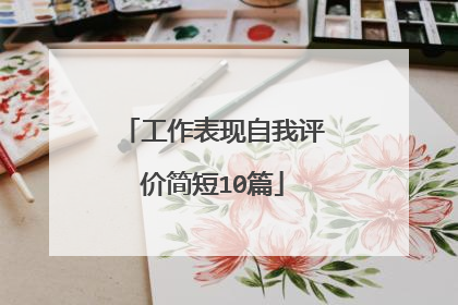 工作表现自我评价简短10篇