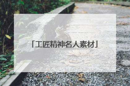 工匠精神名人素材