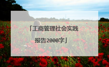 工商管理社会实践报告2000字