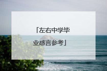 左右中学毕业感言参考
