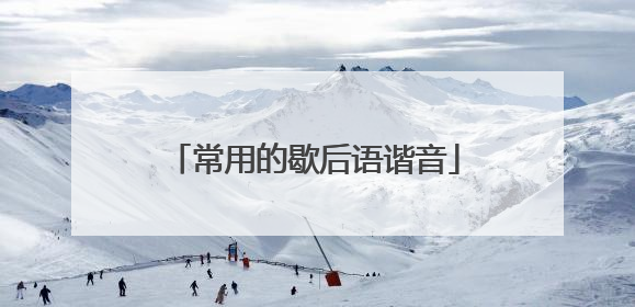 常用的歇后语谐音