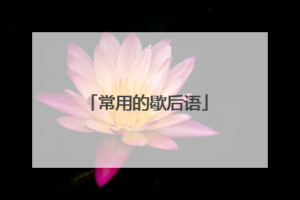 常用的歇后语