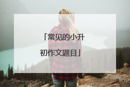 常见的小升初作文题目