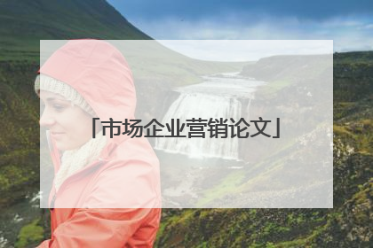 市场企业营销论文