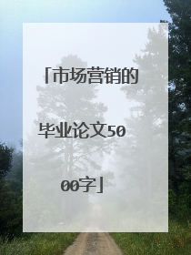 市场营销的毕业论文5000字