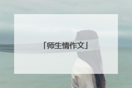 师生情作文
