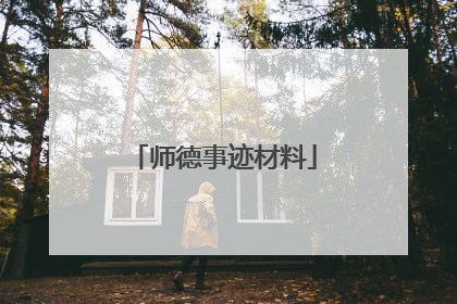 师德事迹材料
