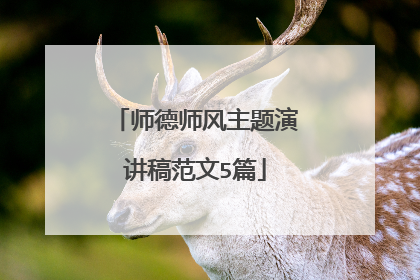 师德师风主题演讲稿范文5篇