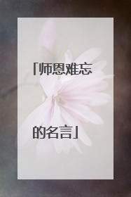 师恩难忘的名言