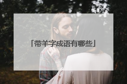 带羊字成语有哪些