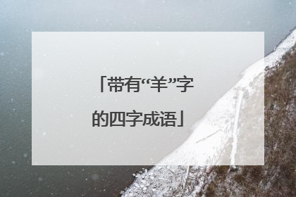 带有“羊”字的四字成语