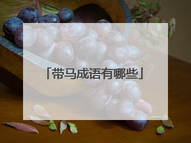 带马成语有哪些