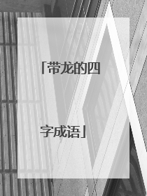 带龙的四字成语