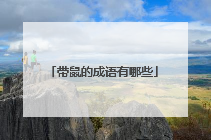 带鼠的成语有哪些