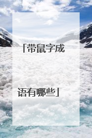 带鼠字成语有哪些