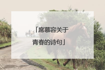 席慕容关于青春的诗句