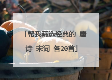 帮我筛选经典的 唐诗 宋词 各20首