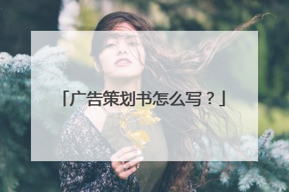 广告策划书怎么写?