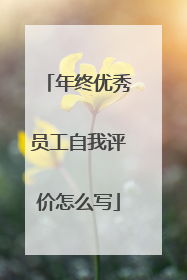 年终优秀员工自我评价怎么写