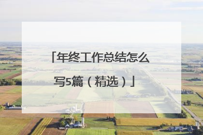 年终工作总结怎么写5篇(精选)