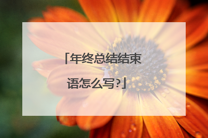 年终总结结束语怎么写?