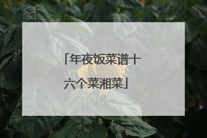 年夜饭菜谱十六个菜湘菜