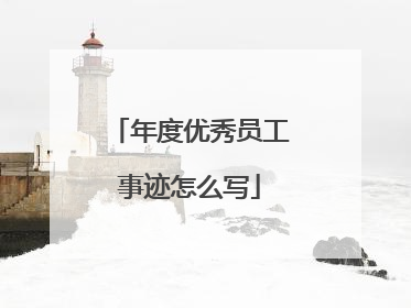 年度优秀员工事迹怎么写
