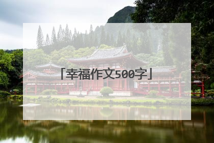 幸福作文500字