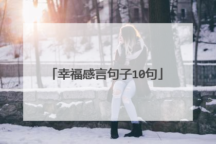 幸福感言句子10句