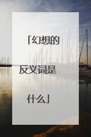 幻想的反义词是什么