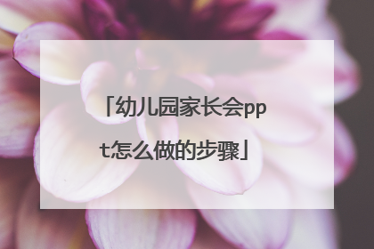 幼儿园家长会ppt怎么做的步骤